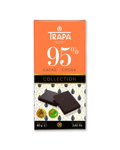 Trapa 95 Percent Dark Chocolate Collection 75g-Carton