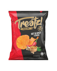 TREATZ! POTATO CHIPS –HOT & SPICY 60G 15 PACKETS-Carton