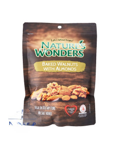 NATURE’S WONDERBAKED WALNUTS WITHALMONDS 150GMS 10 PACKETS X 6 BAGS-Carton