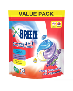Breeze 3In1 Lavender Caps Mysg - Carton