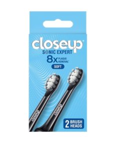 CLOSE UP SONIC EXPECT SOFT ELECTRIC TOOTHBRUSH REFILL- BLACK - Carton