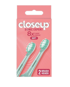 CLOSE UP SONIC EXPECT SOFT ELECTRIC TOOTHBRUSH REFILL- GREEN - Carton