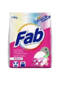 FAB LAUNDRY POWDER SAKURA PINK  - Carton