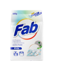 FAB LAUNDRY POWDER WHITE  - Carton