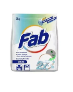 FAB LAUNDRY POWDER WHITE  - Carton