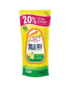 MAMA LEMON DISHWASHING LIQUID REFILL- CITRUS - Carton