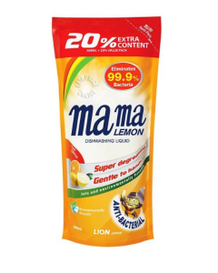MAMA LEMON DISHWASHING LIQUID REFILL- REGULAR - Carton