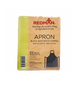 REDMAN APRON BLACK WWHITE STRIPES - Carton