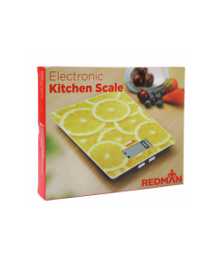 REDMAN SCALE KITCHEN DIGITAL T.GLASS LEMON 5KG - Carton