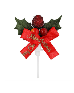 REDMAN XMAS LEAF W BOW 5PC - Carton