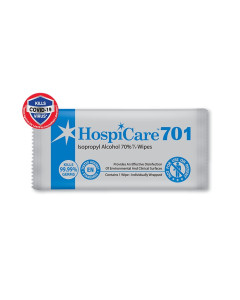 HospiCare 701 Isopropyl Alcohol Wipes, 1 Sheet - Carton
