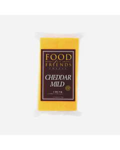 Food For Friends Cheese Cheddar Mild Chunk 8Oz - Case