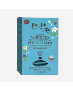 English Tea Shop White Tea Blueberry And Elderflower Tea Bags 20 Sachet - Case