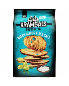 Krambals Bruschetta Green Olives & Sea Salt - Carton