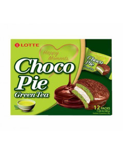 Lotte Choco Pie Green Tea - Carton
