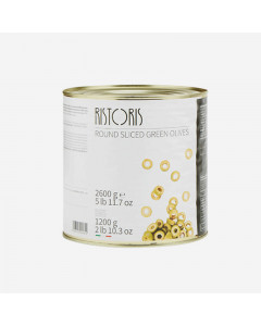 Ristoris Round Sliced Green Olives - Case