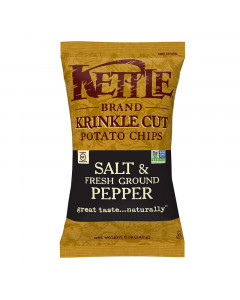 Kettle Chips Krinkle Cut Salt & Fresh Ground Pepper - Carton