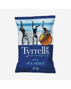 Tyrrells Hand Cooked Potato Chips Sea Salt Lightly - Carton