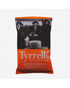 Tyrrell's Mature Cheddar And Chives Potato Chips - Case