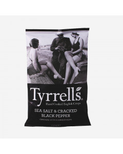 Tyrrell's Sea Salt And Cracked Black Pepper Crisps - Case