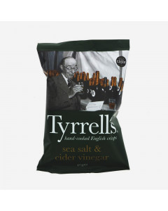 Tyrrells Hand Cooked Potato Chips Salt & Cider Vinegar - Carton