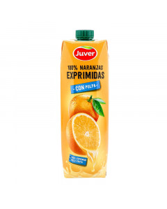 Juver 100% Fresh-Squeezed Orange Juice with Pulp - Case
