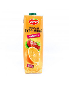 Juver 100% Fresh-Squeezed Orange Juice with Strawberry - Case