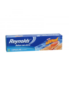 Reynolds Zipper Bags Large Freezer s (27.9cm x 26.8cm) - Carton