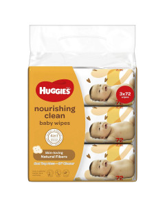 Huggies Nourishing Clean Baby Wipes - Carton