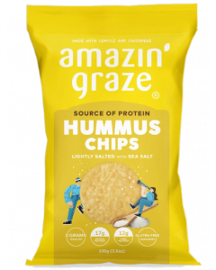 Amazin' Graze Lightly Salted With Sea Salt Hummus Chips - Carton