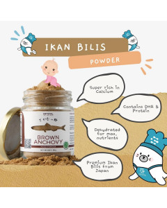 Crystal of the Sea - SFA Certified Ikan Bilis (Brown Anchovy) Powder 20g - Carton