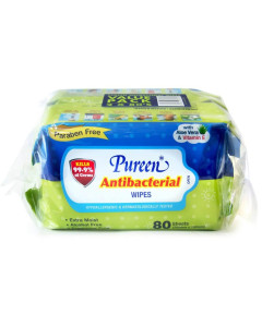 Pureen Antibacterial Hygiene Wipes 3x80s-Carton