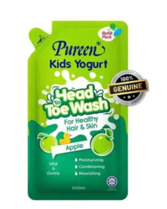 Pureen Kids Yog. HTTW Refill Pack (Apple) 600ml-Carton
