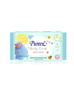 Pureen Daily Care Wipes 50's-Carton