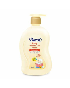 Pureen Baby Head To Toe Wash Prebiotic 700ml-Carton