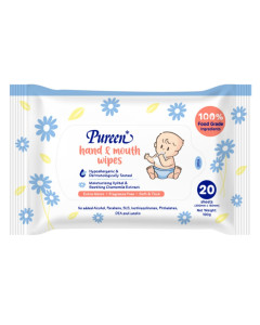 Pureen Hand & Mouth Wipes 2x20's-Carton