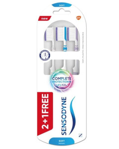 SENSODYNE TOOTHBRUSH COMPLETE PROTECTION SOFT (1x3's) BUY 2 FREE 1 - Carton