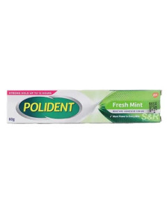 POLIDENT DENTURE ADHESIVE CREAM FRESH MINT (60G) - Carton