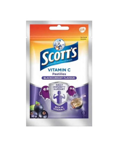 SCOTT'S VITAMIN C BLACK CURRANT (12x30G) ZIPPER PACK - Carton