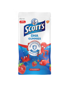 SCOTT'S DHA GUMMIES STRAWBERRY (12x15's) ZIPPER PACK - Carton