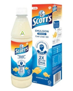 SCOTT'S COD LIVER OIL EMULSION ORIGINAL (2x400ML) - Carton