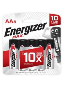 ENERGIZER MAX AA E91 BP8 (0256) Retail-Carton