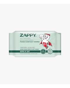  Zappy All Natural Food  Contact Wipes (50 sheets) - Carton