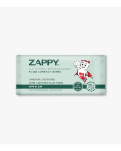Zappy All NaturalBiodegradable Food ContactWipes 1s-Carton