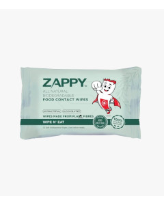 Zappy All Natural FoodContact Wipes (15 sheets)-Carton