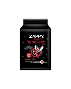 Zappy Insect Repellent Wipes (8 sheets individually wrapped) - Carton