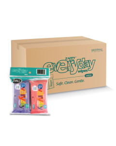 Zappy Mini Everyday Antibacterial Wipes 8s (Value pack of 4) -Carton