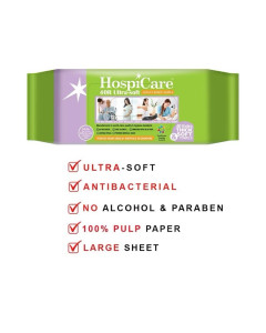 HospiCare 40R Ultra-Soft Adult Body Wipes (40 sheets)-Carton
