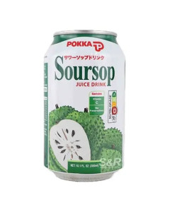 POKKA SOURSOP JUICE DRINK (SLEEK CAN 300ML X 24)  - Carton