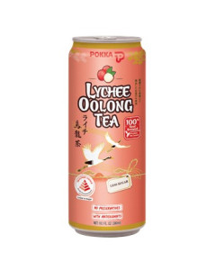 POKKA LYCHEE OOLONG TEA (SLEEK CAN 300ML X 24)- Carton